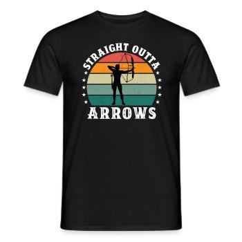 Flèches droites - T-shirt homme - noir - Devant - AI Model Male 178 light (178cm)