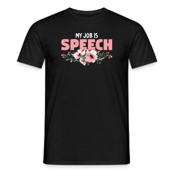 Mein Job ist Logopäde SLP - Männer T-Shirt - Schwarz - Vorne - AI Model Male 178 light (178cm)