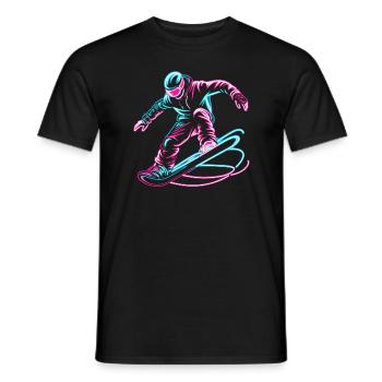 Snowboarding Snowboard Snowboarder - Männer T-Shirt - Schwarz - Vorne - AI Model Male 178 light (178cm)