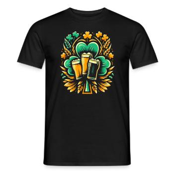 Kleeblatt Irischer St. Patricks Day Bier trinken Heiliger - Männer T-Shirt - Schwarz - Vorne - AI Model Male 178 light (178cm)