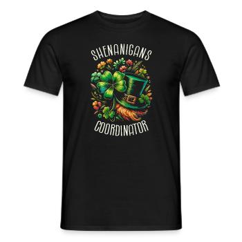Coordinateur des manigances Leprechaun Hat St Patricks - T-shirt homme - noir - Devant - AI Model Male 178 light (178cm)