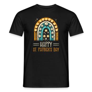 Joyeuse Saint-Patrick Shamrock - T-shirt homme - noir - Devant - AI Model Male 178 light (178cm)