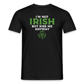 Je ne suis pas irlandais mais embrasse-moi quand même la Saint-Patrick - T-shirt homme - noir - Devant - AI Model Male 178 light (178cm)