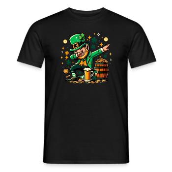 Synchronisation Leprechaun Irisches St. Patricks Day Bier - Männer T-Shirt - Schwarz - Vorne - AI Model Male 178 light (178cm)