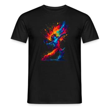 Pop Art hache de lancer hachette hache lanceur haches - T-shirt homme - noir - Devant - AI Model Male 178 light (178cm)