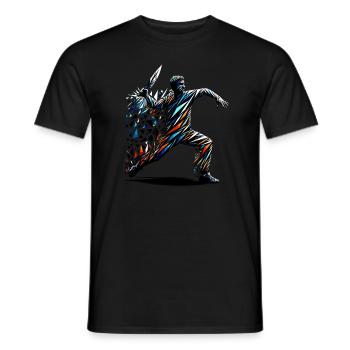 Polygon Art Knife Throwing Blade Thrower Knives - Men's T-Shirt - black - Front - AI Model Male 178 light (178cm)
