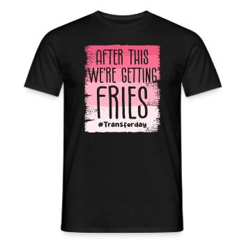 After This We're Getting Fries IVF Infertility - Men's T-Shirt - black - Front - AI Model Male 178 light (178cm)