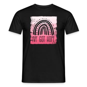IVF Got Hope Rainbow Transfer Day IUI Infertility - Men's T-Shirt - black - Front - AI Model Male 178 light (178cm)