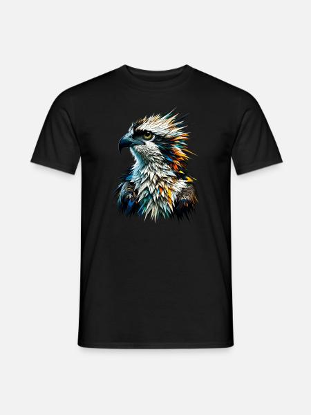 Polygon Art Fischadler Seefalke Fischadler - Männer T-Shirt - Schwarz