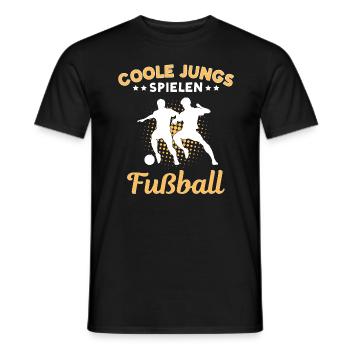 Garçons cool jouant au football - T-shirt homme - noir - Devant - AI Model Male 178 light (178cm)