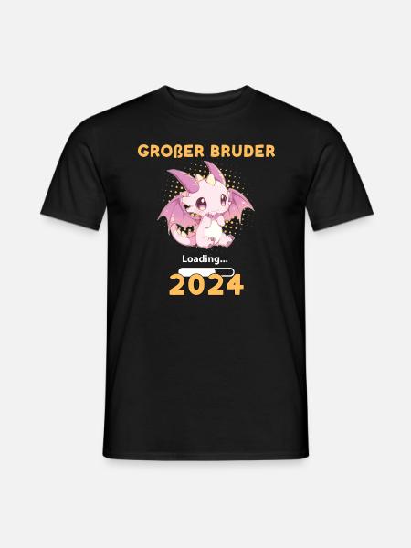Großer Bruder 2024 Loading - Männer T-Shirt - Schwarz