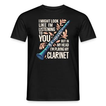 Klarinettenmusik Blaskapelle Klarinettist Musiker - Männer T-Shirt - Schwarz - Vorne - AI Model Male 178 light (178cm)
