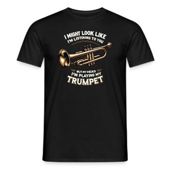 Trompetenmusik Marching Band Trompeter Jazz - Männer T-Shirt - Schwarz - Vorne - AI Model Male 178 light (178cm)
