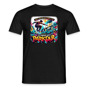 Parkour Free Running Springen Freerunning - Männer T-Shirt - Schwarz - Vorne - AI Model Male 178 light (178cm)