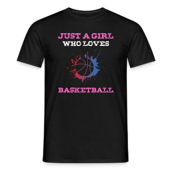 Juste une fille qui aime le basket-ball - T-shirt homme - noir - Devant - AI Model Male 178 light (178cm)