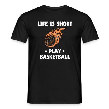 La vie est courte Jouer au basket-ball - T-shirt homme - noir - Devant - AI Model Male 178 light (178cm)