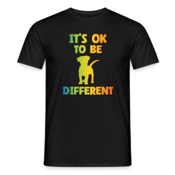 C’est normal d’être différent - Autisme - T-shirt homme - noir - Devant - AI Model Male 178 light (178cm)