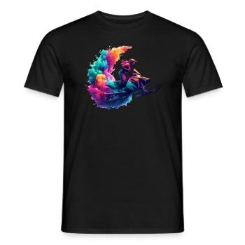 Motoneige Neige Hiver Motoneige Motoneigiste - T-shirt homme - noir - Devant - AI Model Male 178 light (178cm)