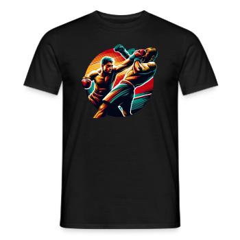 Boxer Kämpfer Boxen Sport Kampf Boxer - Männer T-Shirt - Schwarz - Vorne - AI Model Male 178 light (178cm)