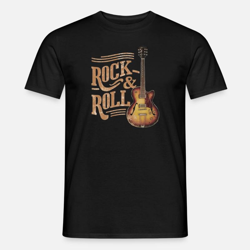 Rock & Roll - Männer T-Shirt - Schwarz