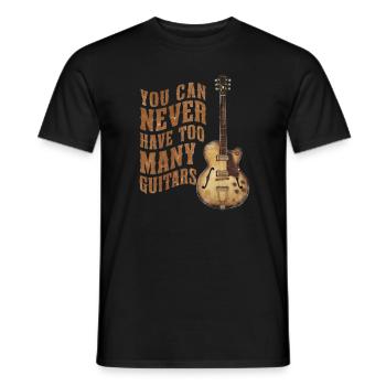 On n’a jamais trop de guitares - T-shirt homme - noir - Devant - AI Model Male 178 light (178cm)