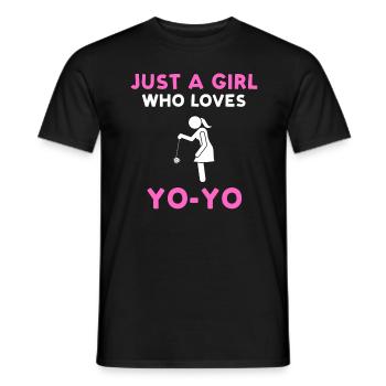 Juste une fille qui aime Yoyo - T-shirt homme - noir - Devant - AI Model Male 178 light (178cm)