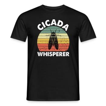 Cicada Whisperer - Männer T-Shirt - Schwarz - Vorne - AI Model Male 178 light (178cm)