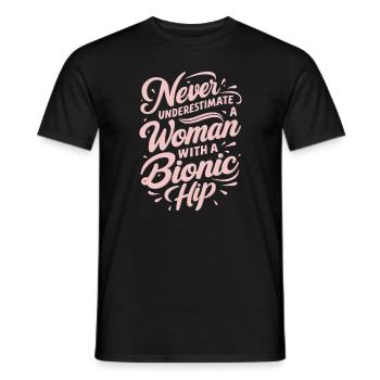 Bionic Hip Replacement Chirurgie Gelenk für Frauen - Männer T-Shirt - Schwarz - Vorne - AI Model Male 178 light (178cm)