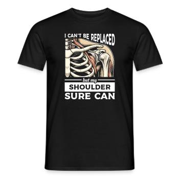 Chirurgie de remplacement de l’épaule bionique Récupération articulaire - T-shirt homme - noir - Devant - AI Model Male 178 light (178cm)