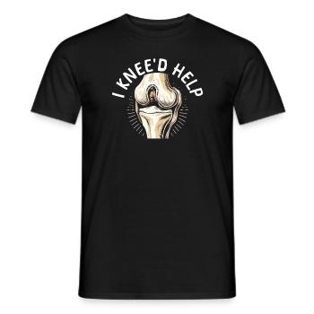 Bionic Knee Replacement Surgery Joint Recovery - Men's T-Shirt - black - Front - AI Model Male 178 light (178cm)