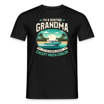 Grand-mère Bateau Bateau Voilier Capitaine Voilier - T-shirt homme - noir - Devant - AI Model Male 178 light (178cm)