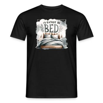 I'd Rather Be In Bed Sleep Lover Sleeping Lazy - Men's T-Shirt - black - Front - AI Model Male 178 light (178cm)
