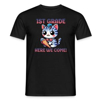 1ère année Nous voici - T-shirt homme - noir - Devant - AI Model Male 178 light (178cm)