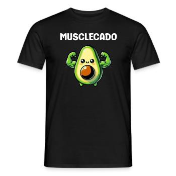 Musclecado - Men's T-Shirt - black - Front - AI Model Male 178 light (178cm)