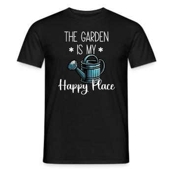The Garden Is My Happy Place - Männer T-Shirt - Schwarz - Vorne - AI Model Male 178 light (178cm)
