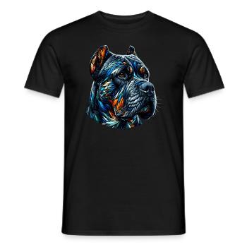 Polygon Art Cane Corso Italienischer Mastiff - Männer T-Shirt - Schwarz - Vorne - AI Model Male 178 light (178cm)