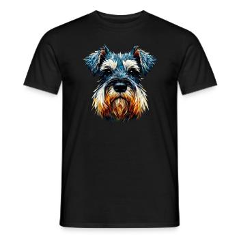 Polygon Art Giant Schnauzer Schnauzers - Men's T-Shirt - black - Front - AI Model Male 178 light (178cm)