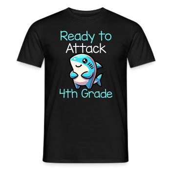 Ready To Attack 4th Grade - Männer T-Shirt - Schwarz - Vorne - AI Model Male 178 light (178cm)