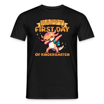 Happy First Day Of Kindergarten - Men's T-Shirt - black - Front - AI Model Male 178 light (178cm)
