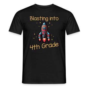 Blasting Into 4th Grade - Men's T-Shirt - black - Front - AI Model Male 178 light (178cm)