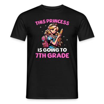 This Princess Is Going To 7th Grade - Men's T-Shirt - black - Front - AI Model Male 178 light (178cm)