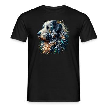 Polygone Art Komondor Chien de berger hongrois Komondors - T-shirt homme - noir - Devant - AI Model Male 178 light (178cm)