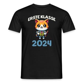 Erste Klasse 2024 - Männer T-Shirt - Schwarz - Vorne - AI Model Male 178 light (178cm)