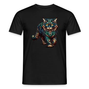 Mandala Art American Curl - Männer T-Shirt - Schwarz - Vorne - AI Model Male 178 light (178cm)