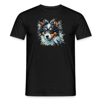 Polygon Art Toy Fox Terrier American Toy Terriers - Men's T-Shirt - black - Front - AI Model Male 178 light (178cm)