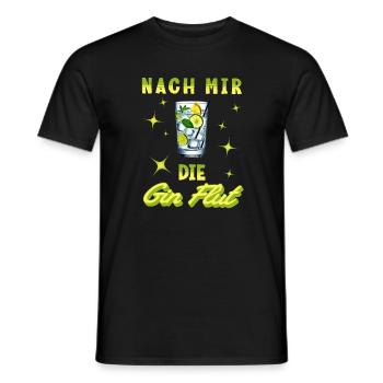 Nach mir die Gin Flut - Männer T-Shirt - Schwarz - Vorne - AI Model Male 178 light (178cm)