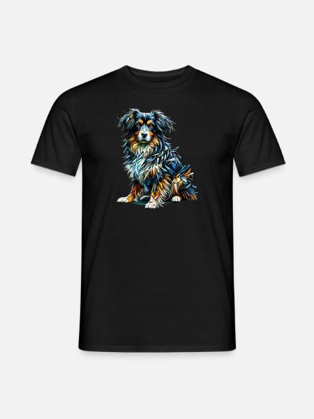 Polygon Art Small Münsterländer Munsterlander - Men's T-Shirt - black