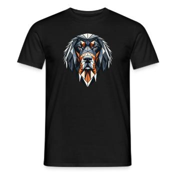 Art géométrique Gordon Setter Setters - T-shirt homme - noir - Devant - AI Model Male 178 light (178cm)