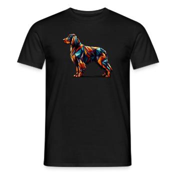 Art géométrique Gordon Setter Setters - T-shirt homme - noir - Devant - AI Model Male 178 light (178cm)