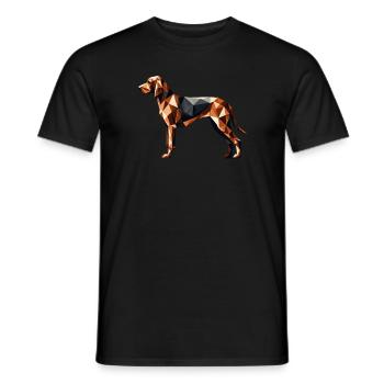 Geometrische Kunst Plott Hund Plott Hund - Männer T-Shirt - Schwarz - Vorne - AI Model Male 178 light (178cm)